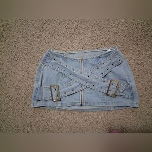 Light Blue Denim Skirt
